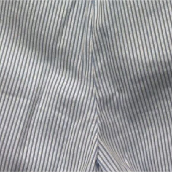 Talbots perfect crop white&blue stripped pants 3 buttons at ankle length size 2 - Picture 5 of 6